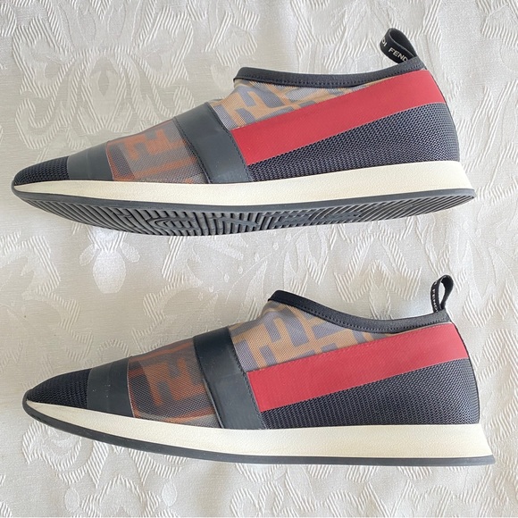 FENDI Technical Mesh Logo Sneakers - Picture 10 of 16